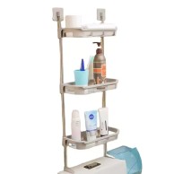 3 Layers Multifunctional Toilet Rack Bathroom Sundries Rack Kitchen Wall